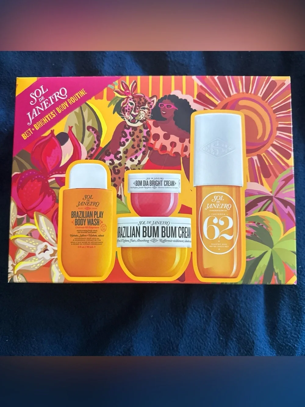 New Sealed Sol de Janeiro Best + Brightest Body Routine Cheirosa ‘62 Bum Bum Set